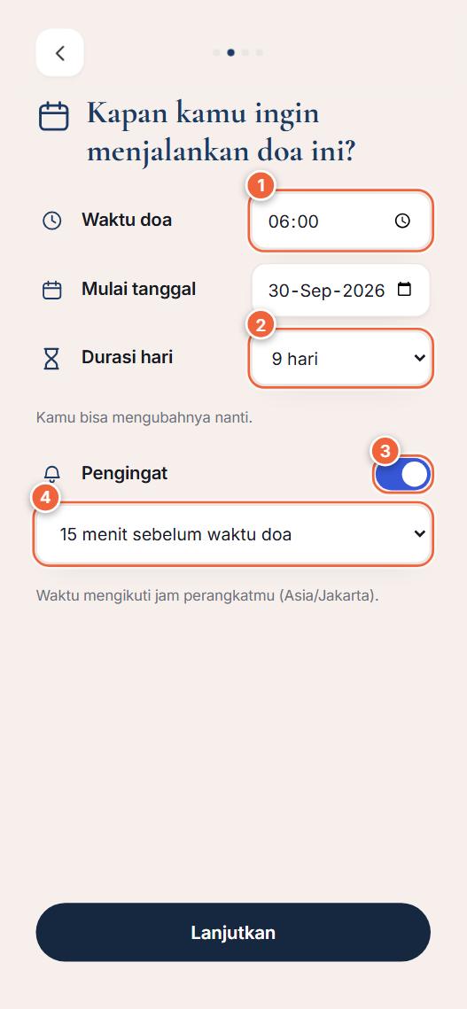 Langkah 2: waktu